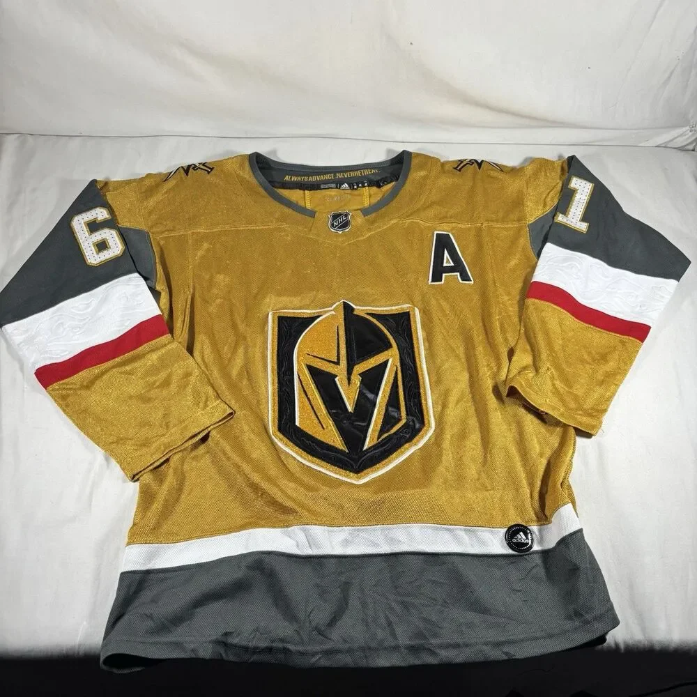 Adidas Vegas Golden Knights Mark Stone #61 Jersey Size 46 Gold NHL
